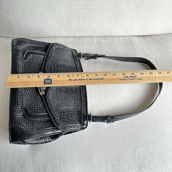 MC Marc Chantal Black Footed Shoulder Bag - Picture 6 of 13